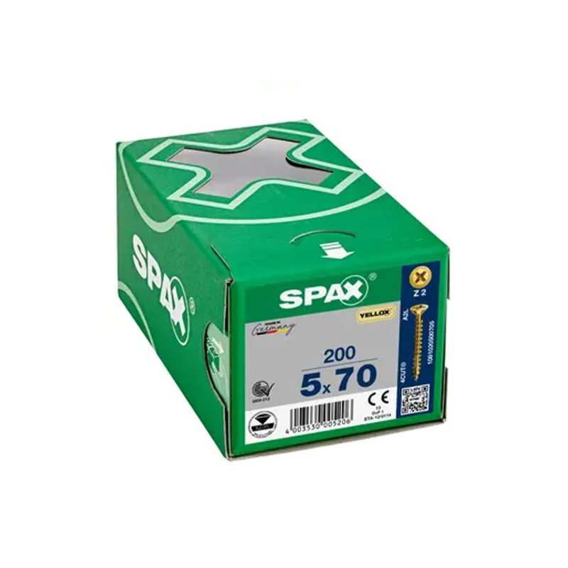 Paraf. Spax III CE 5,0X70 YELLOX