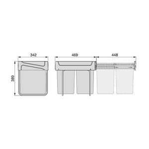 BALDE LIXO RECICLAGEM 2x20L