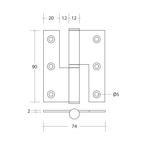 dob_9001_dt.jpg Dobradiça 9001 3,5" 1/2 Balanço Inox