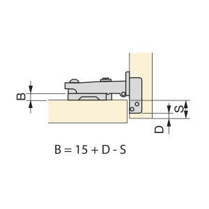 Dobradiça CLIP-ON Recta