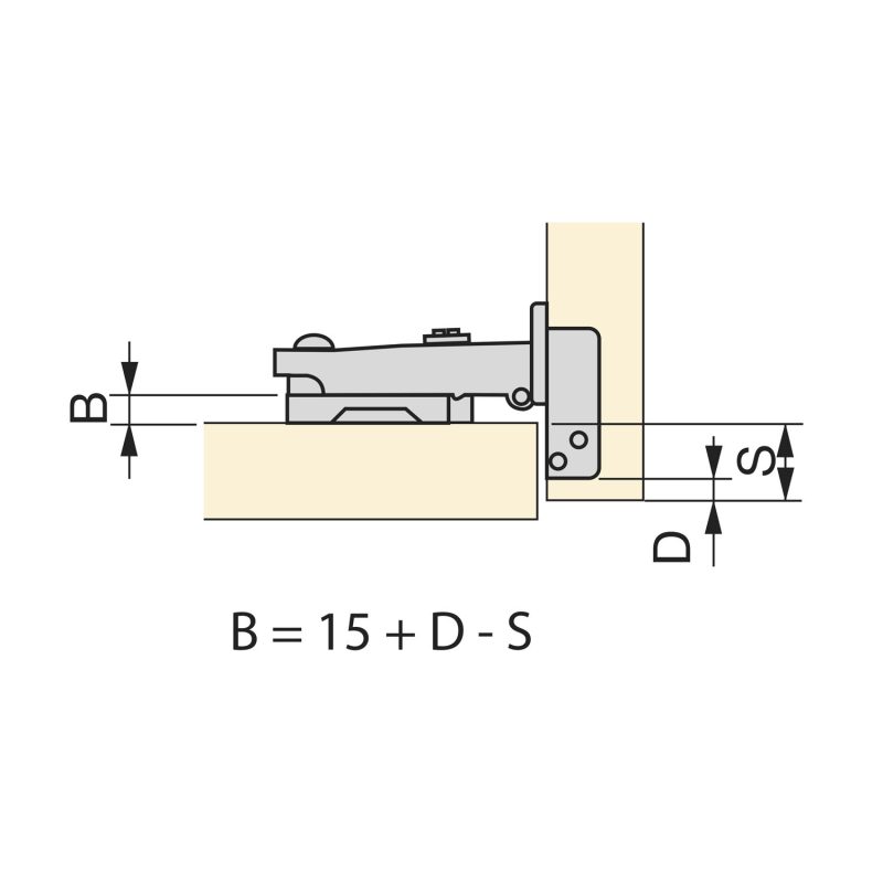 Dobradiça CLIP-ON Recta