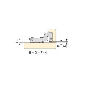 Dobradiça CLIP-ON Curva