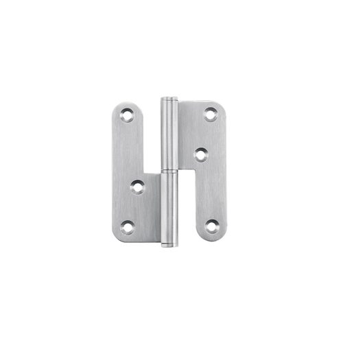 Dobradiça 9001 3,5" 1/2 Balanço Inox Canto Redondo