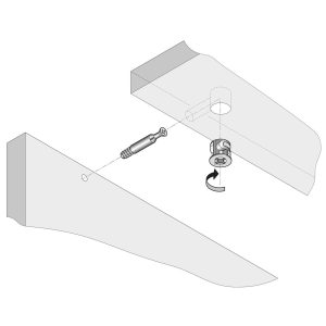 Kit Excêntricas D15 C/Perno D6mm Painel 16mm