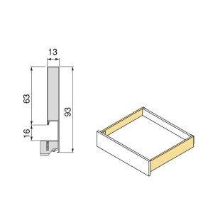 Kit Protone Gaveta Extração Total 93 x 500