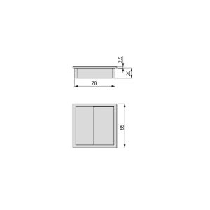 Tampa Quadrada Passa-Cabo 85x85