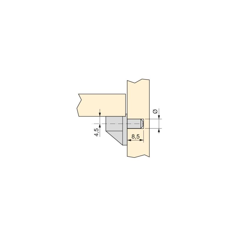 Suporte Prateleira Aço+Plástico Transparente SP06