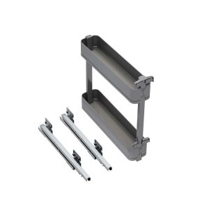 Garrafeira Lateral Extraível Harmony Soft Close Antracite 150mm