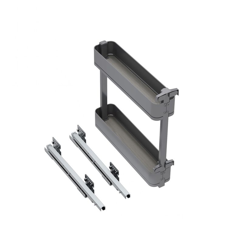 Garrafeira Lateral Extraível Harmony Soft Close Antracite 150mm