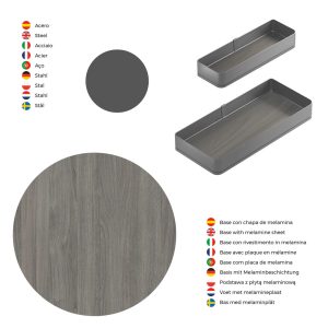 Garrafeira Lateral Extraível Harmony Soft Close Antracite 150mm