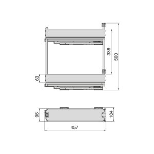 Garrafeira Lateral Extraível Harmony Soft Close Antracite 150mm