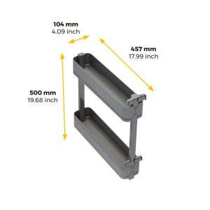 Garrafeira Lateral Extraível Harmony Soft Close Antracite 150mm