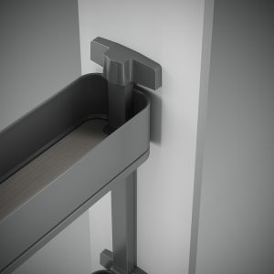Garrafeira Lateral Extraível Harmony Soft Close Antracite 150mm