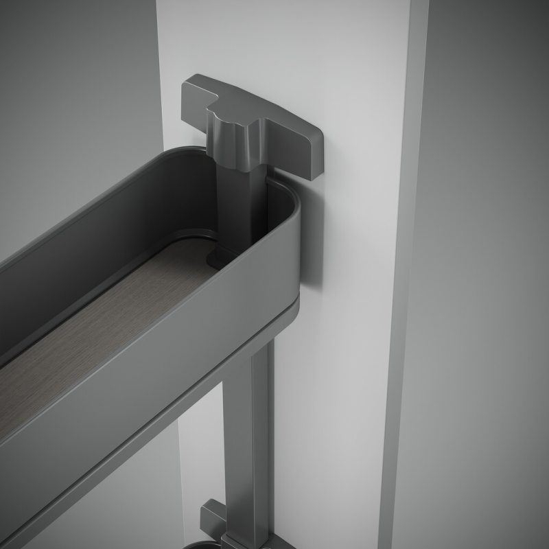 Garrafeira Lateral Extraível Harmony Soft Close Antracite 150mm