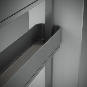 Garrafeira Lateral Extraível Harmony Soft Close Antracite 150mm